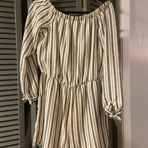 Maurices Navy & White Romper